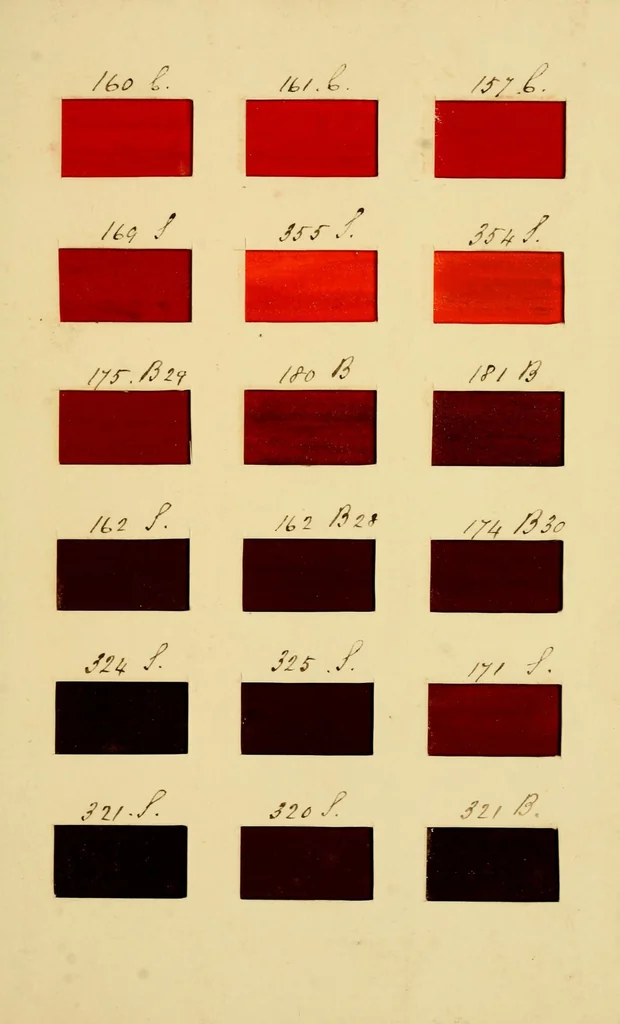 An illustration from Specimens of colors from T. Fewster & Son, manufacturers of varnishes, patent dryers., 1845, leaf 13