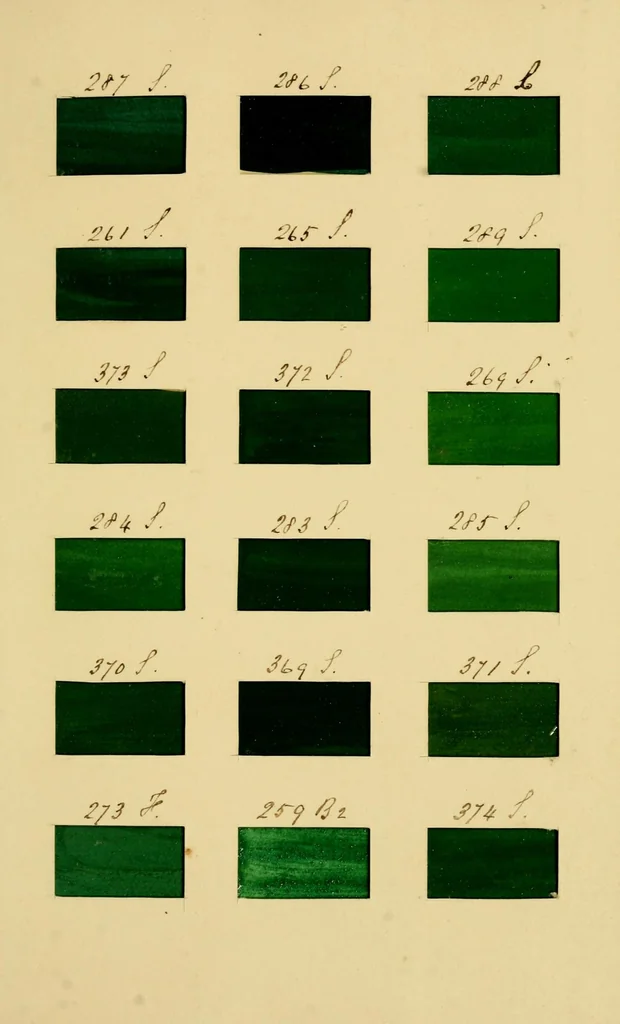 An illustration from Specimens of colors from T. Fewster & Son, manufacturers of varnishes, patent dryers., 1845, leaf 17