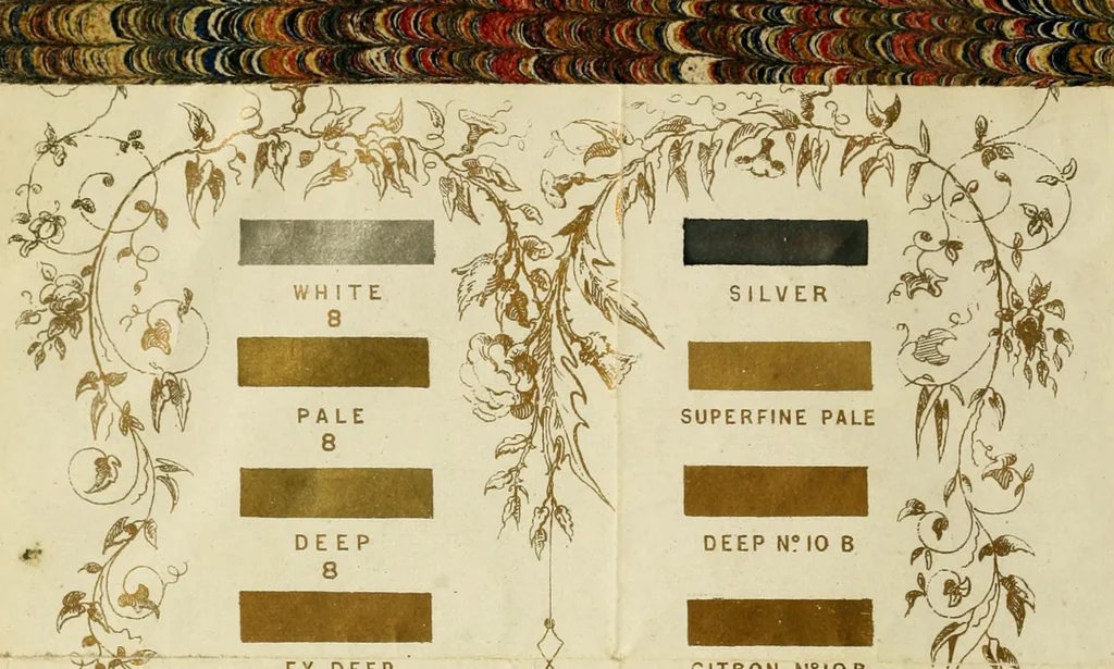 An illustration from Specimens of colors from T. Fewster & Son, manufacturers of varnishes, patent dryers., 1845, leaf 22