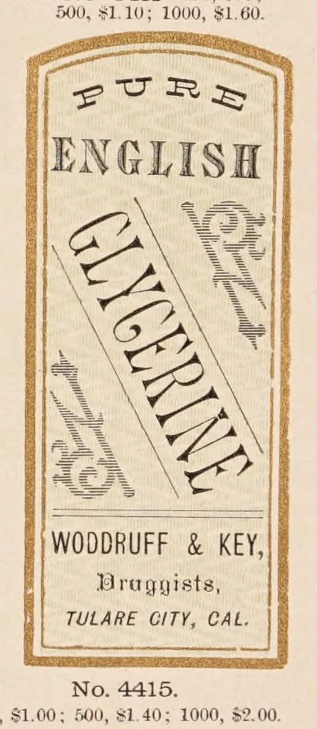 An illustration from Specimens of druggists' labels...letter-press printing, etc, 1885, leaf 126