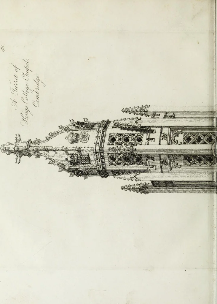 An illustration from Specimens of Gothic architecture, consisting of doors, windows, buttresses, pinnacles, &c.; with the measurements, selected from ancient buildings at Oxford &c, 1825, leaf 105