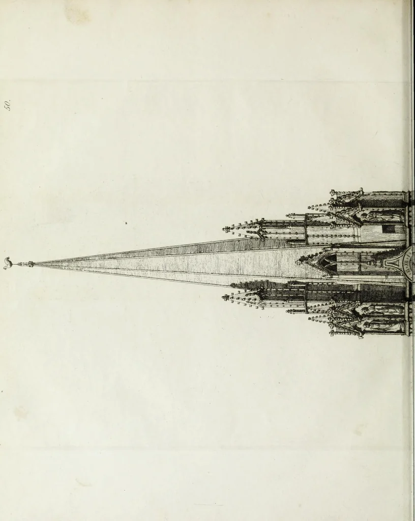 An illustration from Specimens of Gothic architecture, consisting of doors, windows, buttresses, pinnacles, &c.; with the measurements, selected from ancient buildings at Oxford &c, 1825, leaf 109