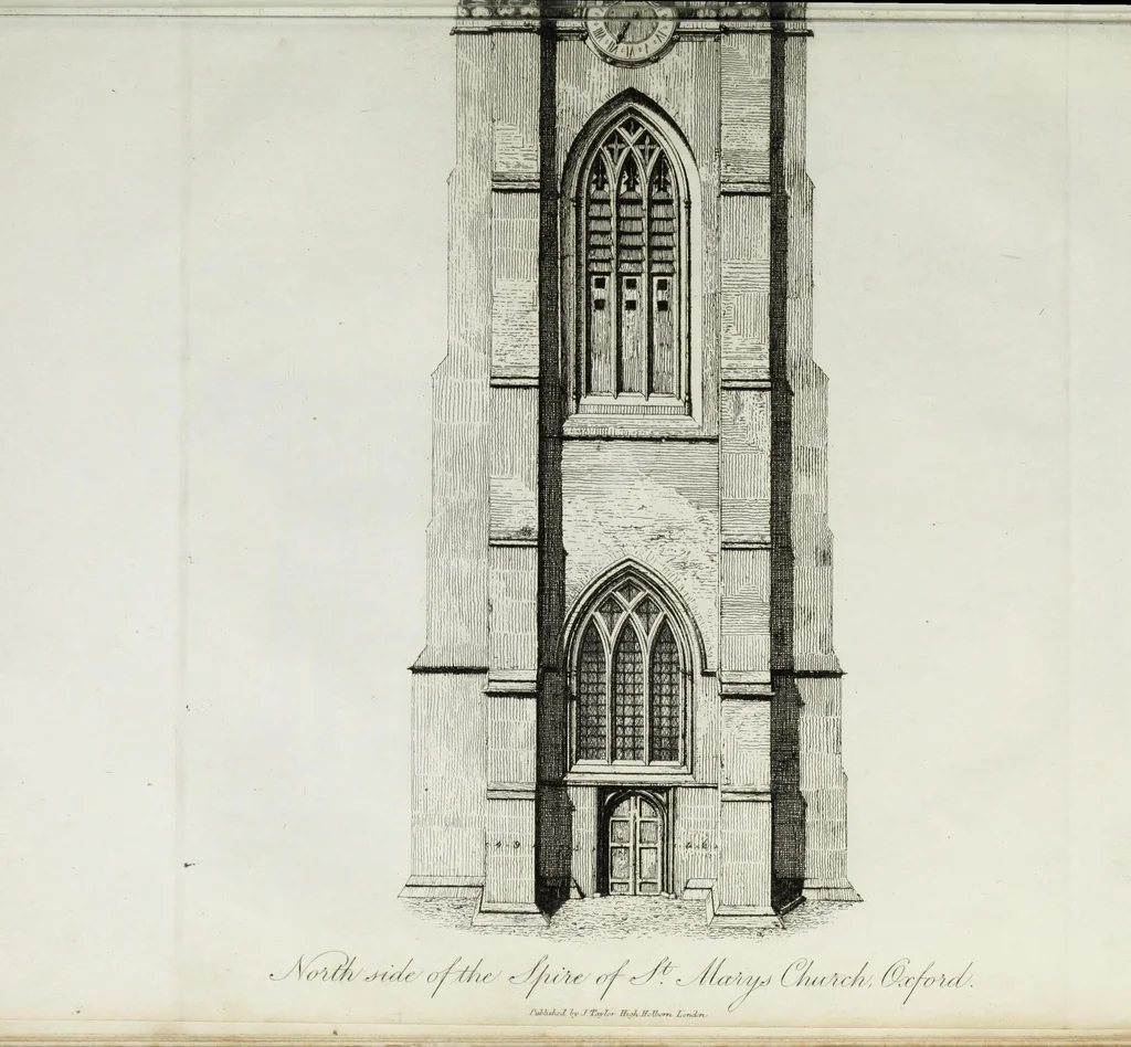 An illustration from Specimens of Gothic architecture, consisting of doors, windows, buttresses, pinnacles, &c.; with the measurements, selected from ancient buildings at Oxford &c, 1825, leaf 110
