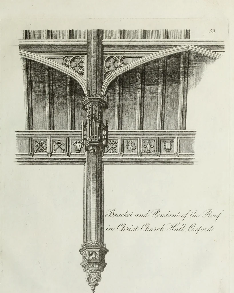 An illustration from Specimens of Gothic architecture, consisting of doors, windows, buttresses, pinnacles, &c.; with the measurements, selected from ancient buildings at Oxford &c, 1825, leaf 116