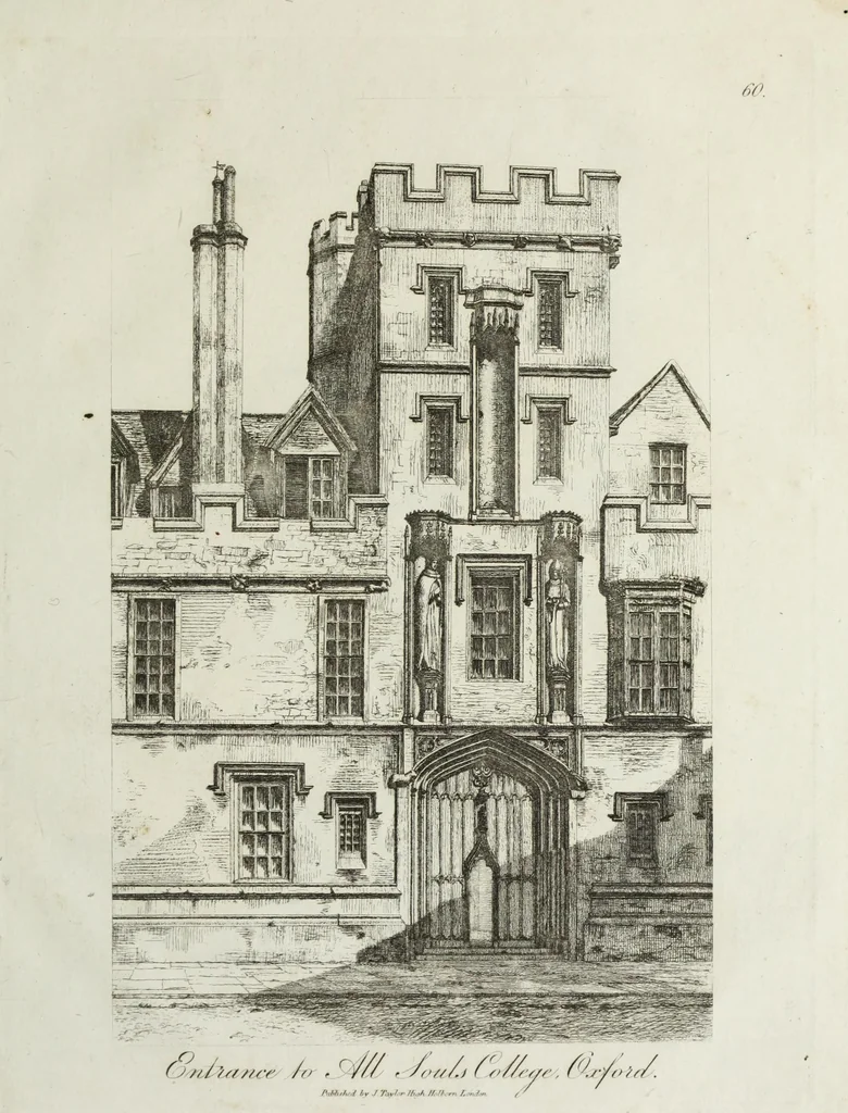 An illustration from Specimens of Gothic architecture, consisting of doors, windows, buttresses, pinnacles, &c.; with the measurements, selected from ancient buildings at Oxford &c, 1825, leaf 130