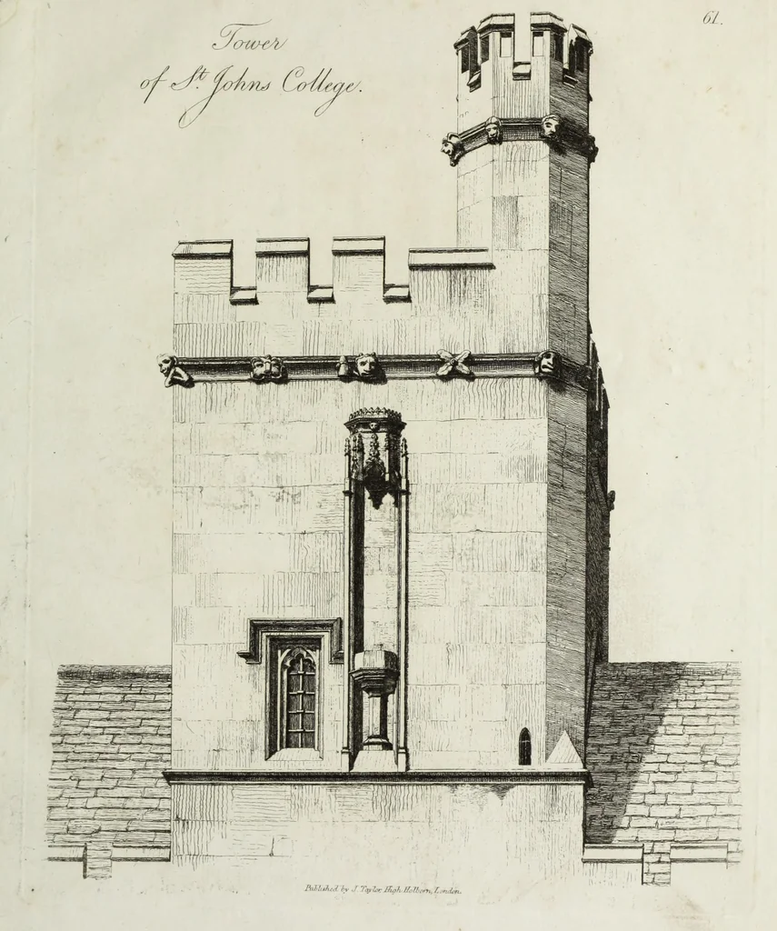 An illustration from Specimens of Gothic architecture, consisting of doors, windows, buttresses, pinnacles, &c.; with the measurements, selected from ancient buildings at Oxford &c, 1825, leaf 132