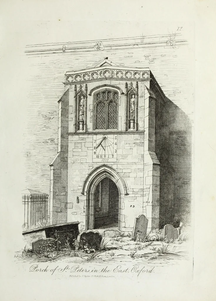 An illustration from Specimens of Gothic architecture, consisting of doors, windows, buttresses, pinnacles, &c.; with the measurements, selected from ancient buildings at Oxford &c, 1825, leaf 26