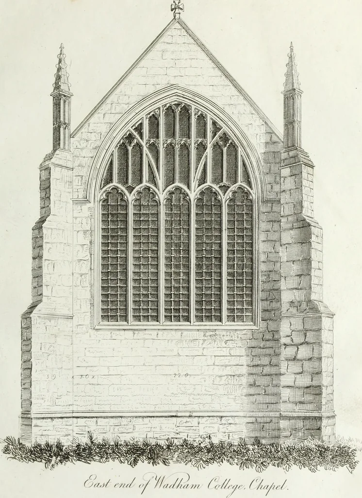 An illustration from Specimens of Gothic architecture, consisting of doors, windows, buttresses, pinnacles, &c.; with the measurements, selected from ancient buildings at Oxford &c, 1825, leaf 30