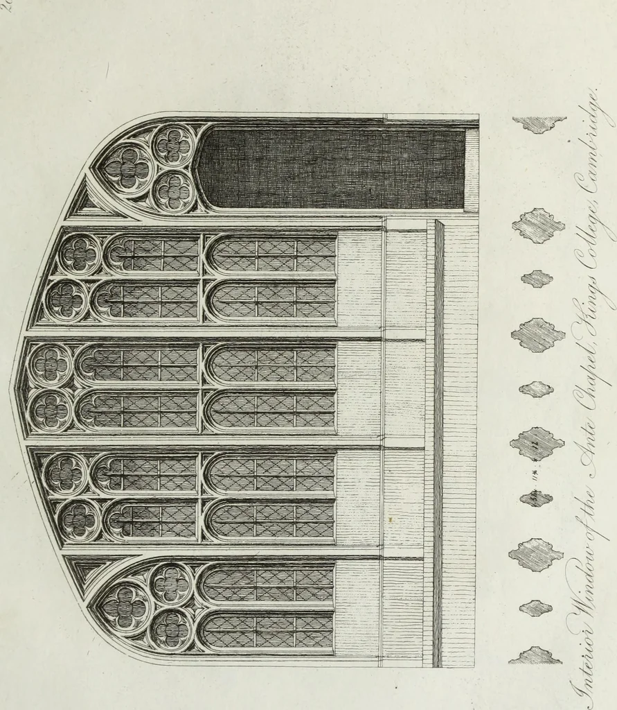 An illustration from Specimens of Gothic architecture, consisting of doors, windows, buttresses, pinnacles, &c.; with the measurements, selected from ancient buildings at Oxford &c, 1825, leaf 60