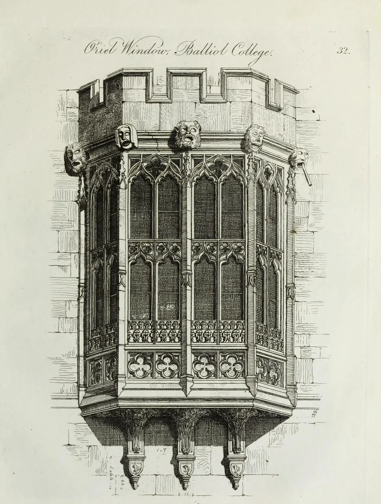 An illustration from Specimens of Gothic architecture, consisting of doors, windows, buttresses, pinnacles, &c.; with the measurements, selected from ancient buildings at Oxford &c, 1825, leaf 68