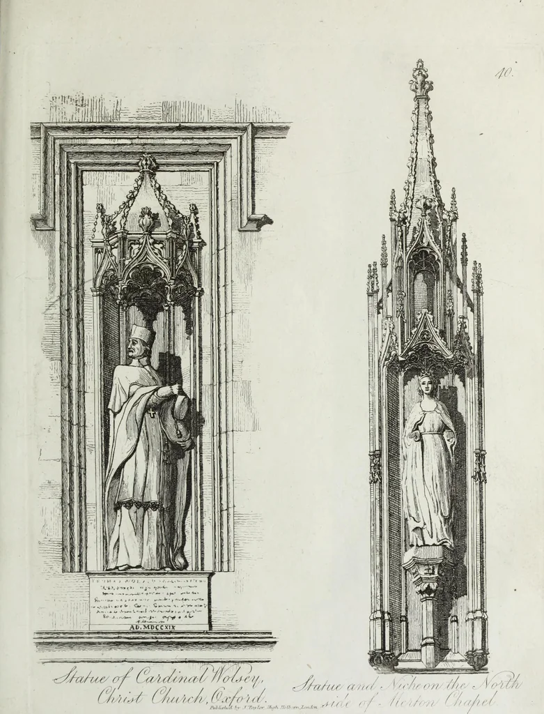 An illustration from Specimens of Gothic architecture, consisting of doors, windows, buttresses, pinnacles, &c.; with the measurements, selected from ancient buildings at Oxford &c, 1825, leaf 84