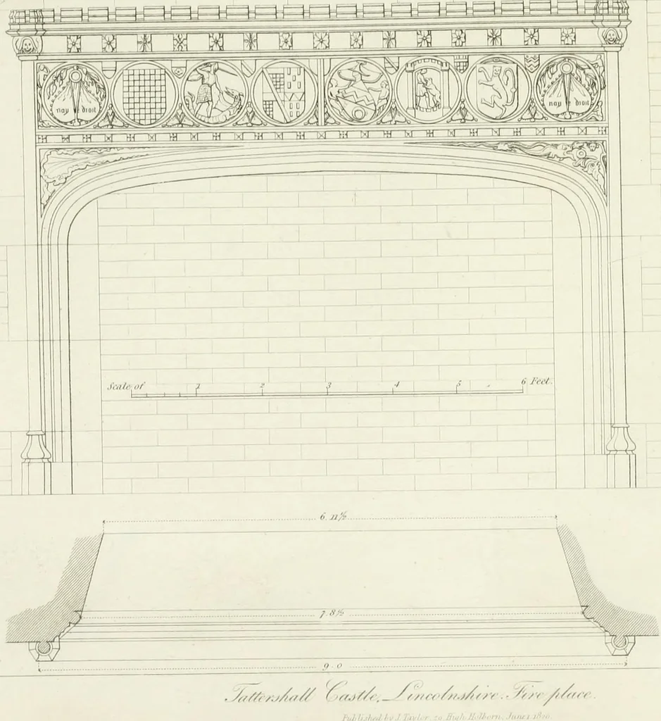 An illustration from Specimens of Gothic architecture; selected from various antient[!] edifices in England: consisting of plans, elevations, sections, and parts at large ... accompanied by historical and descriptive accounts, 1823, leaf 144
