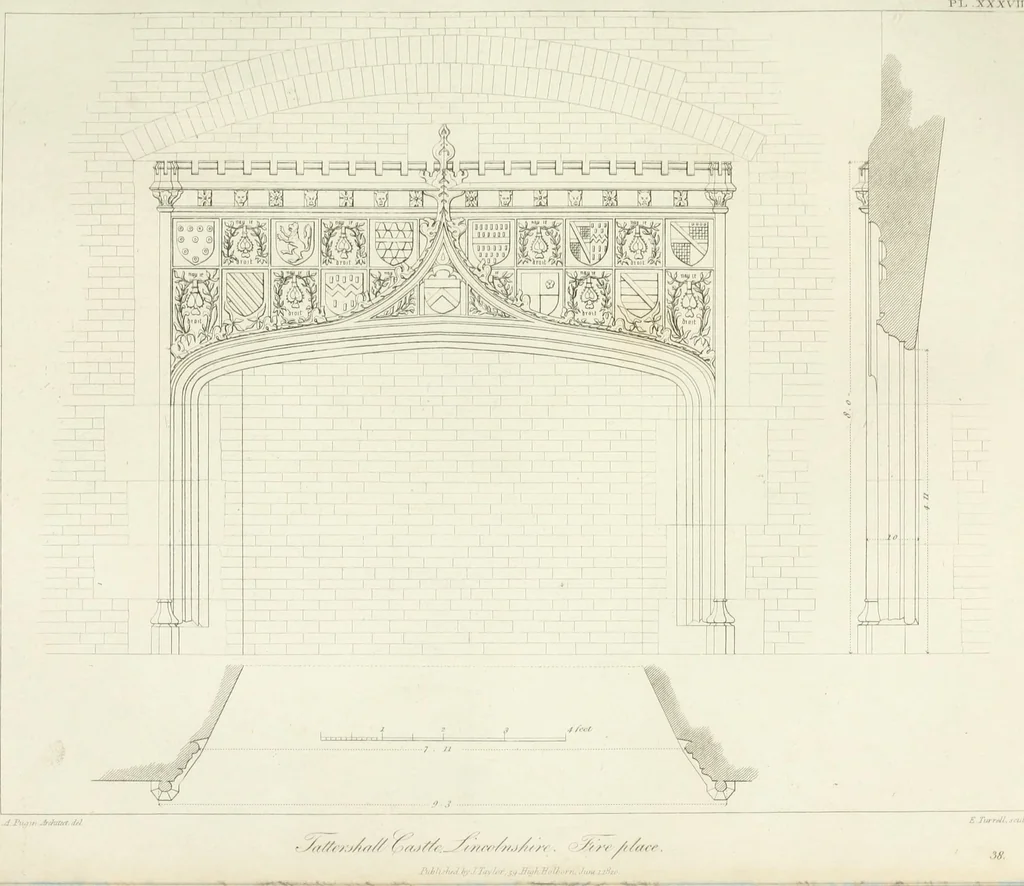An illustration from Specimens of Gothic architecture; selected from various antient[!] edifices in England: consisting of plans, elevations, sections, and parts at large ... accompanied by historical and descriptive accounts, 1823, leaf 146
