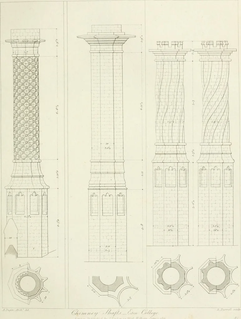 An illustration from Specimens of Gothic architecture; selected from various antient[!] edifices in England: consisting of plans, elevations, sections, and parts at large ... accompanied by historical and descriptive accounts, 1823, leaf 152