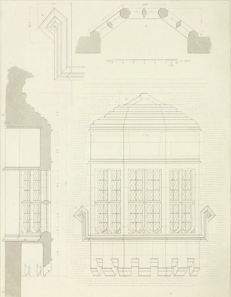 An illustration from Specimens of Gothic architecture; selected from various antient[!] edifices in England: consisting of plans, elevations, sections, and parts at large ... accompanied by historical and descriptive accounts, 1823, leaf 164