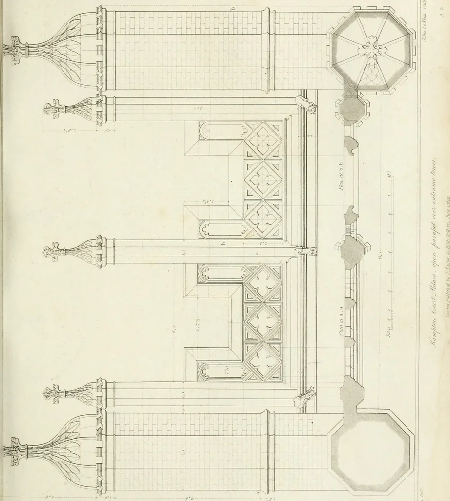 An illustration from Specimens of Gothic architecture; selected from various antient[!] edifices in England: consisting of plans, elevations, sections, and parts at large ... accompanied by historical and descriptive accounts, 1823, leaf 250