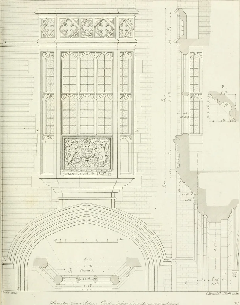 An illustration from Specimens of Gothic architecture; selected from various antient[!] edifices in England: consisting of plans, elevations, sections, and parts at large ... accompanied by historical and descriptive accounts, 1823, leaf 260