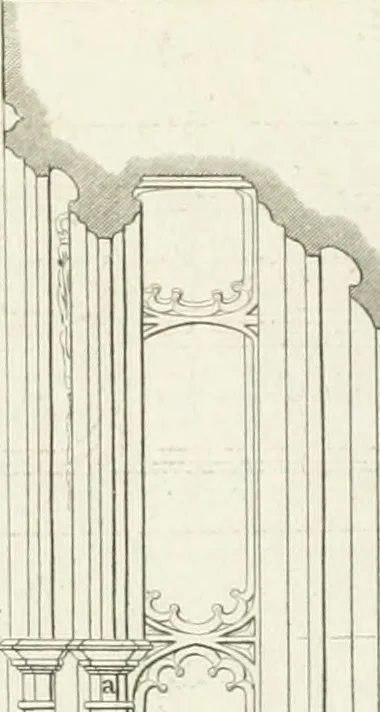 An illustration from Specimens of Gothic architecture; selected from various antient[!] edifices in England: consisting of plans, elevations, sections, and parts at large ... accompanied by historical and descriptive accounts, 1823, leaf 270