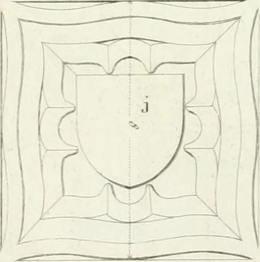 An illustration from Specimens of Gothic architecture; selected from various antient[!] edifices in England: consisting of plans, elevations, sections, and parts at large ... accompanied by historical and descriptive accounts, 1823, leaf 308