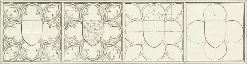 An illustration from Specimens of Gothic architecture; selected from various antient[!] edifices in England: consisting of plans, elevations, sections, and parts at large ... accompanied by historical and descriptive accounts, 1823, leaf 310