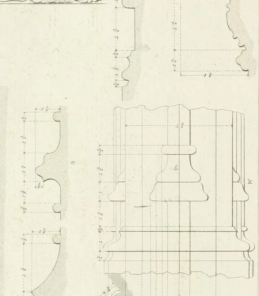 An illustration from Specimens of Gothic architecture; selected from various antient[!] edifices in England: consisting of plans, elevations, sections, and parts at large ... accompanied by historical and descriptive accounts, 1823, leaf 322