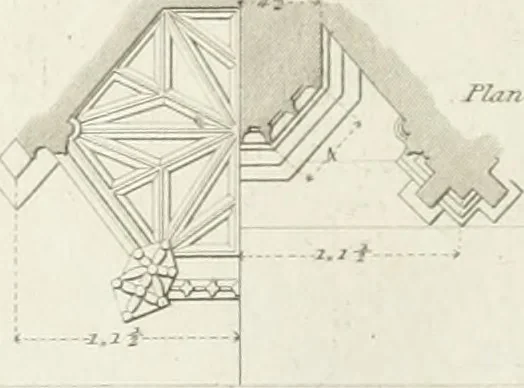 An illustration from Specimens of Gothic architecture; selected from various antient[!] edifices in England: consisting of plans, elevations, sections, and parts at large ... accompanied by historical and descriptive accounts, 1823, leaf 322