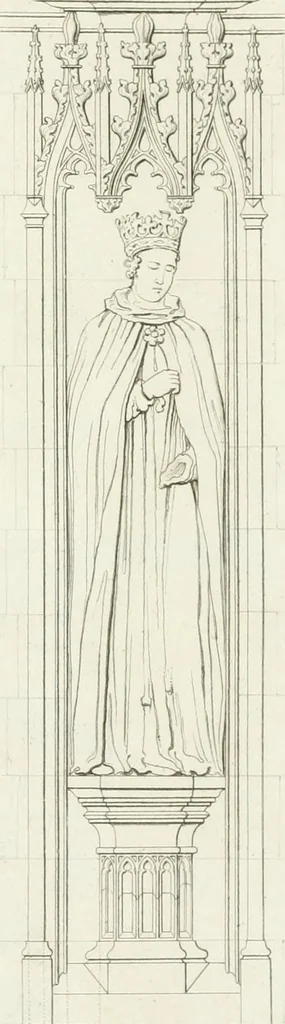 An illustration from Specimens of Gothic architecture; selected from various antient[!] edifices in England: consisting of plans, elevations, sections, and parts at large ... accompanied by historical and descriptive accounts, 1823, leaf 324