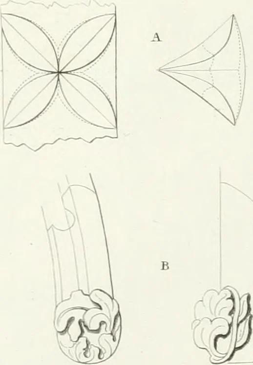 An illustration from Specimens of Gothic architecture; selected from various antient[!] edifices in England: consisting of plans, elevations, sections, and parts at large ... accompanied by historical and descriptive accounts, 1823, leaf 82