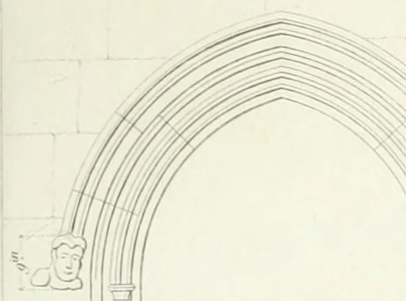 An illustration from Specimens of Gothic architecture; selected from various antient[!] edifices in England: consisting of plans, elevations, sections, and parts at large ... accompanied by historical and descriptive accounts, 1823, leaf 86