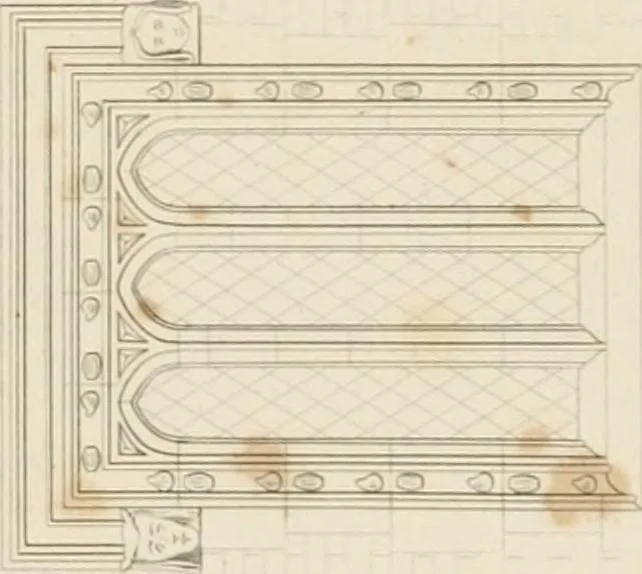An illustration from Specimens of Gothic architecture; selected from various ancient edifices in England: consisting of plans, elevations, sections, and parts at large .., 1825, leaf 100