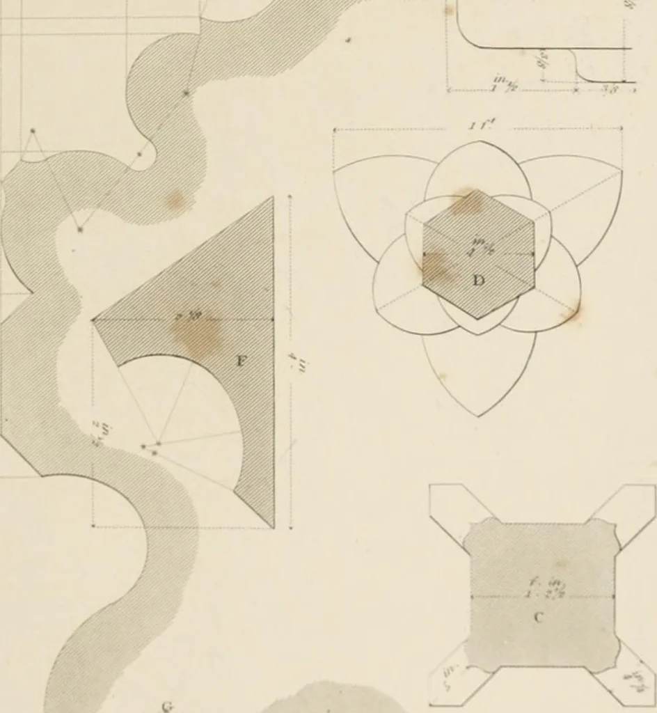An illustration from Specimens of Gothic architecture; selected from various ancient edifices in England: consisting of plans, elevations, sections, and parts at large .., 1825, leaf 110