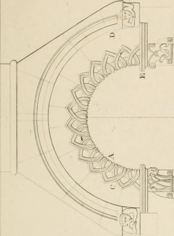 An illustration from Specimens of Gothic architecture; selected from various ancient edifices in England: consisting of plans, elevations, sections, and parts at large .., 1825, leaf 72
