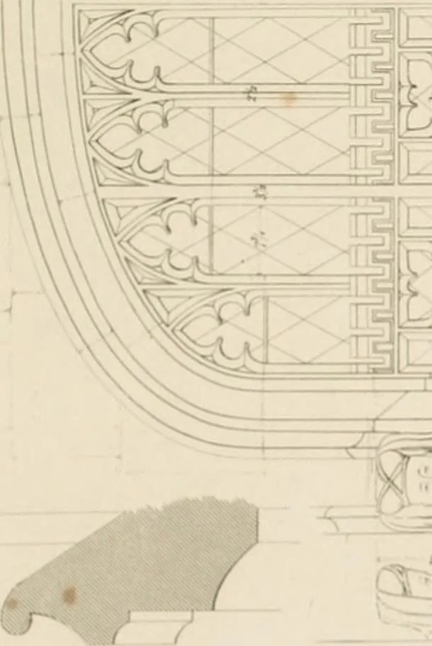 An illustration from Specimens of Gothic architecture; selected from various ancient edifices in England: consisting of plans, elevations, sections, and parts at large .., 1825, leaf 98