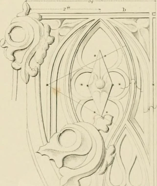 An illustration from Specimens of Gothic architecture; selected from various ancient edifices in England: consisting of plans, elevations, sections, and parts at large .., 1825, leaf 144