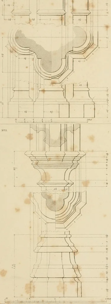 An illustration from Specimens of Gothic architecture; selected from various ancient edifices in England: consisting of plans, elevations, sections, and parts at large .., 1825, leaf 152
