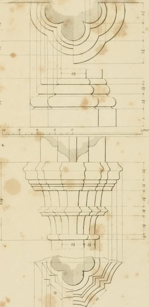 An illustration from Specimens of Gothic architecture; selected from various ancient edifices in England: consisting of plans, elevations, sections, and parts at large .., 1825, leaf 152