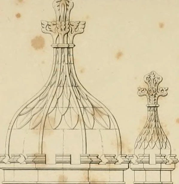 An illustration from Specimens of Gothic architecture; selected from various ancient edifices in England: consisting of plans, elevations, sections, and parts at large .., 1825, leaf 64