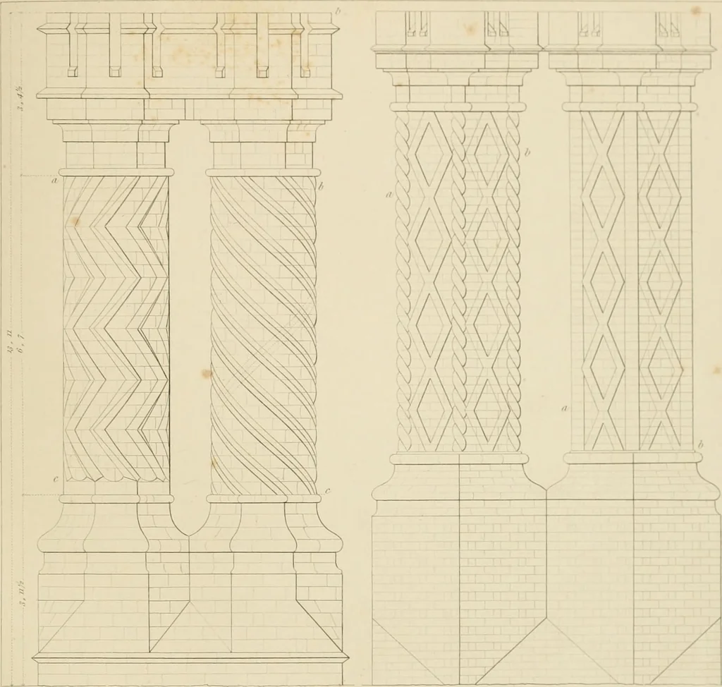 An illustration from Specimens of Gothic architecture; selected from various ancient edifices in England: consisting of plans, elevations, sections, and parts at large .., 1825, leaf 68