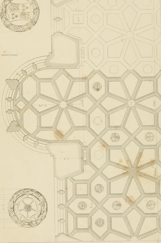 An illustration from Specimens of Gothic architecture; selected from various ancient edifices in England: consisting of plans, elevations, sections, and parts at large .., 1825, leaf 86