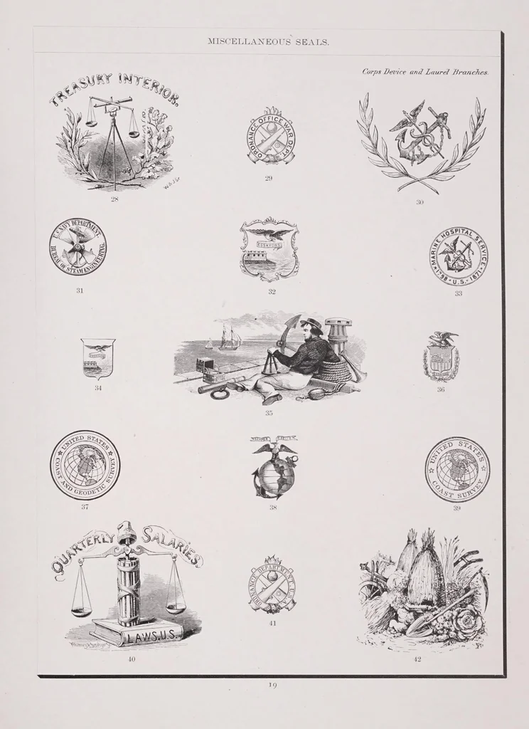 An illustration from Specimens of the job room types, Government printing office., 1891, leaf 95
