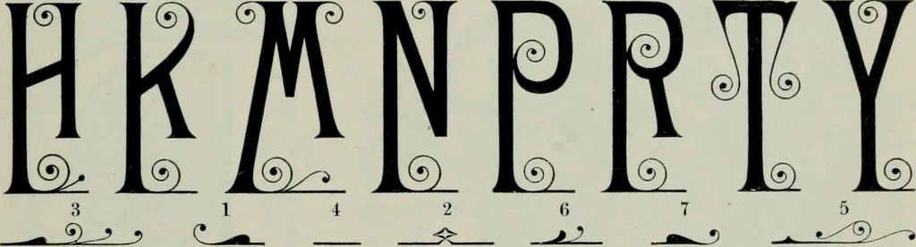 An illustration from Specimens of type, borders, ornaments, brass rules and cuts, etc. : catalogue of printing machinery and materials, wood goods, etc, 1897, leaf 632