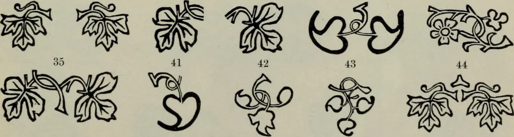 An illustration from Specimens of type, borders, ornaments, brass rules and cuts, etc. : catalogue of printing machinery and materials, wood goods, etc, 1897, leaf 670