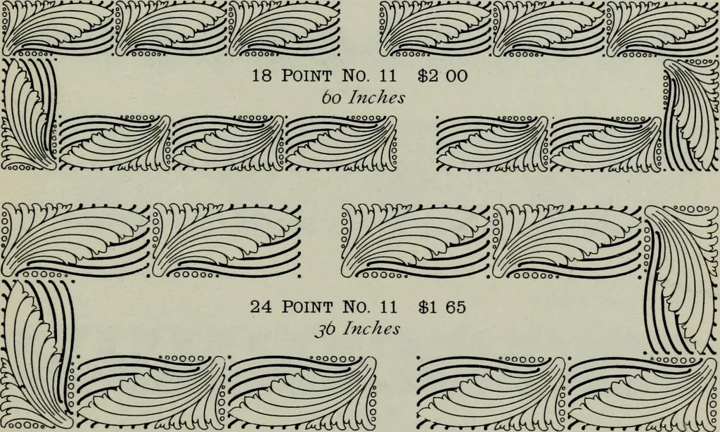 An illustration from Specimens of type, borders, ornaments, brass rules and cuts, etc. : catalogue of printing machinery and materials, wood goods, etc, 1897, leaf 688