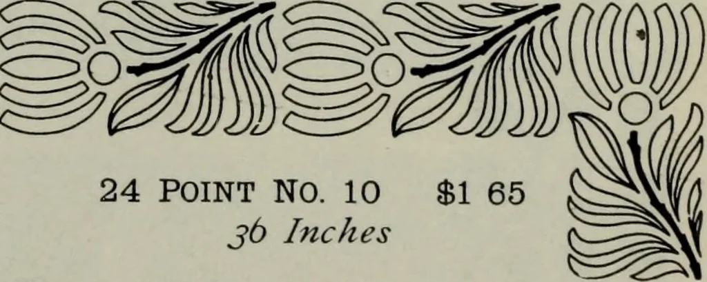 An illustration from Specimens of type, borders, ornaments, brass rules and cuts, etc. : catalogue of printing machinery and materials, wood goods, etc, 1897, leaf 688