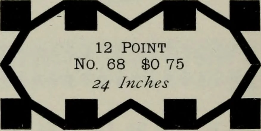 An illustration from Specimens of type, borders, ornaments, brass rules and cuts, etc. : catalogue of printing machinery and materials, wood goods, etc, 1897, leaf 695