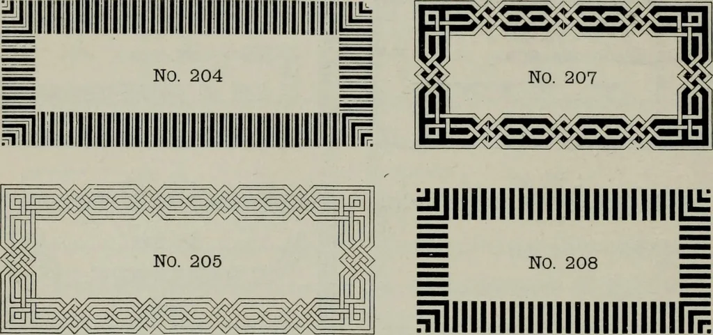 An illustration from Specimens of type, borders, ornaments, brass rules and cuts, etc. : catalogue of printing machinery and materials, wood goods, etc, 1897, leaf 703