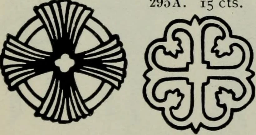 An illustration from Specimens of type, borders, ornaments, brass rules and cuts, etc. : catalogue of printing machinery and materials, wood goods, etc, 1897, leaf 704
