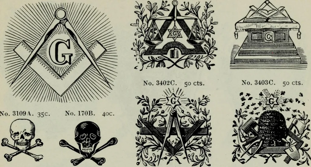 An illustration from Specimens of type, borders, ornaments, brass rules and cuts, etc. : catalogue of printing machinery and materials, wood goods, etc, 1897, leaf 734