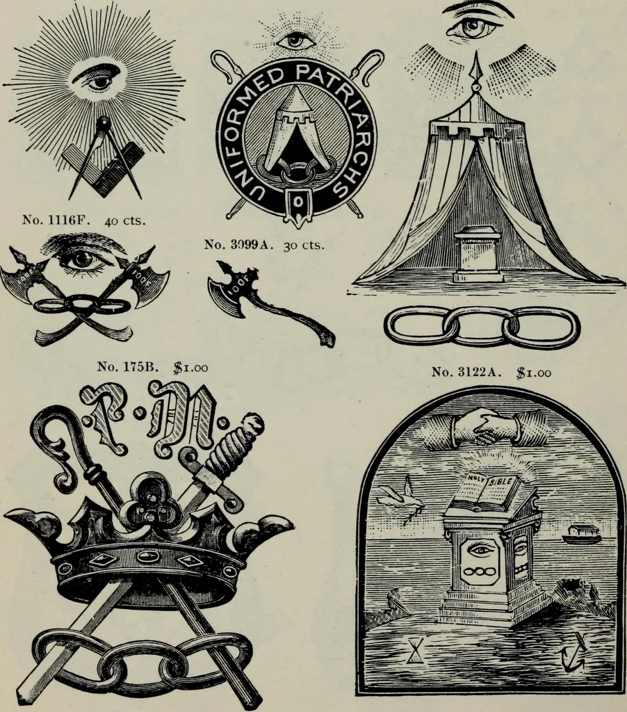 An illustration from Specimens of type, borders, ornaments, brass rules and cuts, etc. : catalogue of printing machinery and materials, wood goods, etc, 1897, leaf 735