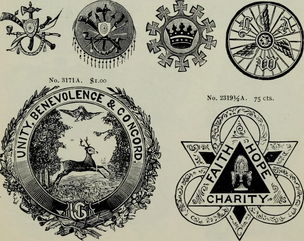 An illustration from Specimens of type, borders, ornaments, brass rules and cuts, etc. : catalogue of printing machinery and materials, wood goods, etc, 1897, leaf 738